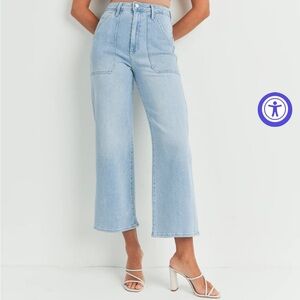 Just black the patch pocket wide leg jeans size 27